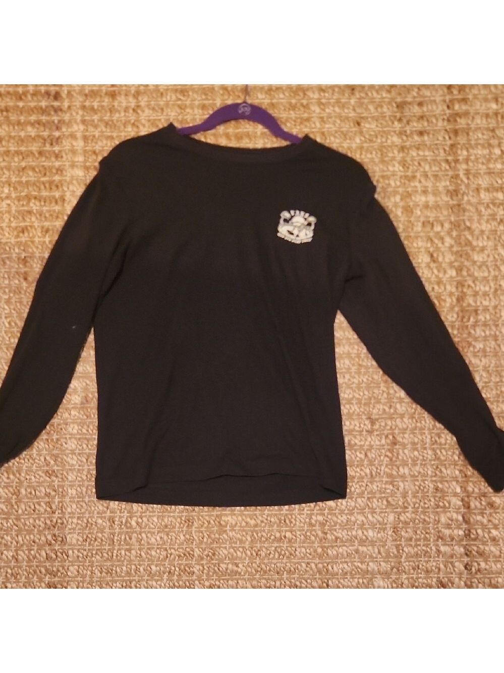 Vans Black Skater Skull Beach Y2k Long Sleeve Tee Small